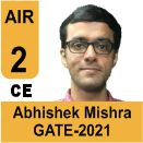 Abhishek-Mishra-GATE-2021-Topper-AIR2-CE