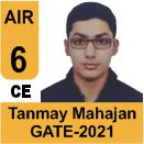 Tanmay-Mahajan-GATE-2021-Topper-AIR6-CE