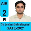 Sh-Gowtham-Gudimellaryaman-GATE-2021-Topper-AIR2-PI