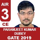 Paramjeet Kumar Dubey (CE), GATE 2018, RANK 3